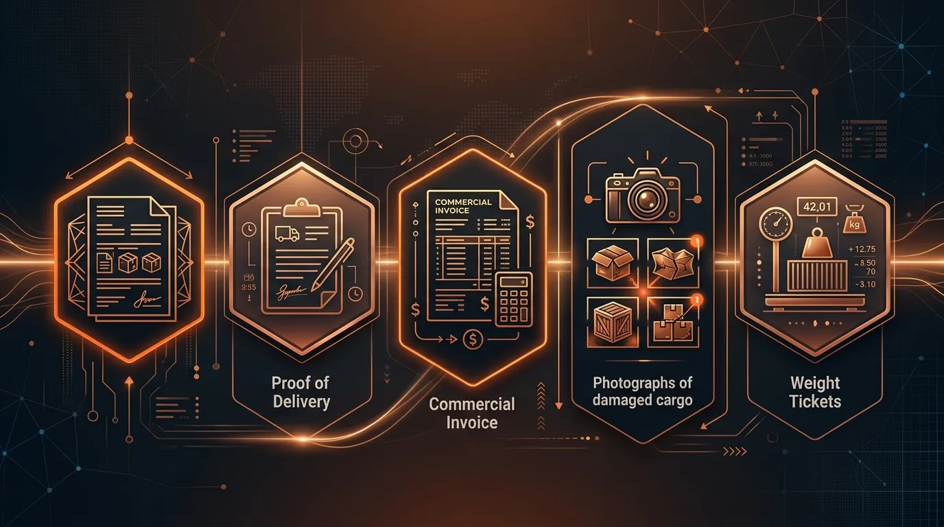 Five types of proof documents needed for freight shortage claims